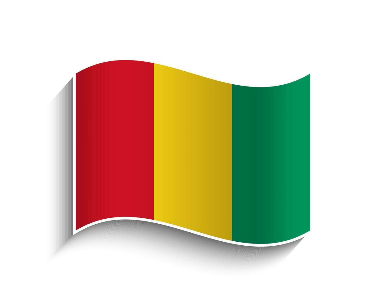 vecteur Guinée agitant drapeau icône