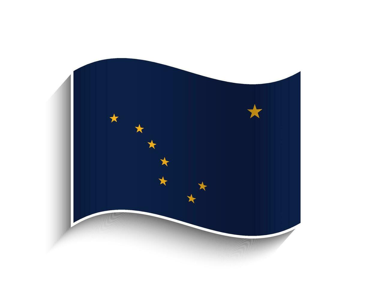 vecteur Alaska agitant drapeau icône