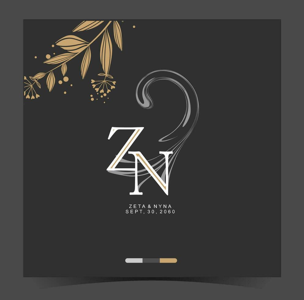 le logo pour z et n, une entreprise cette fait du bijoux vecteur