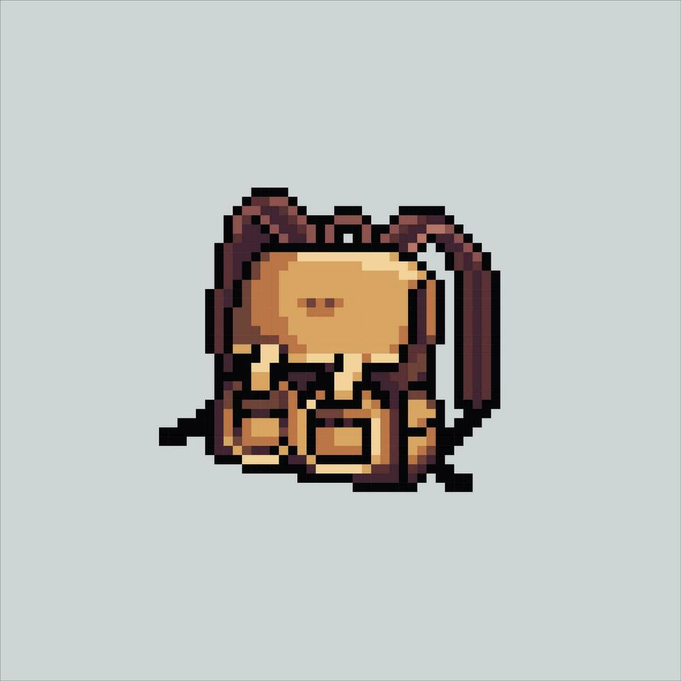 pixel art illustration sac à dos. pixélisé sac à dos. école sac à dos sac pixélisé pour le pixel art Jeu et icône pour site Internet et vidéo jeu. vieux école rétro. vecteur