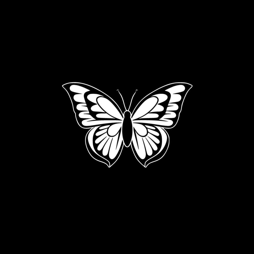 papillon - minimaliste et plat logo - vecteur illustration