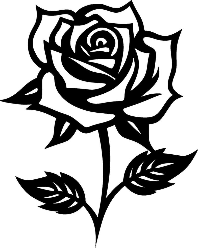 rose, noir et blanc vecteur illustration