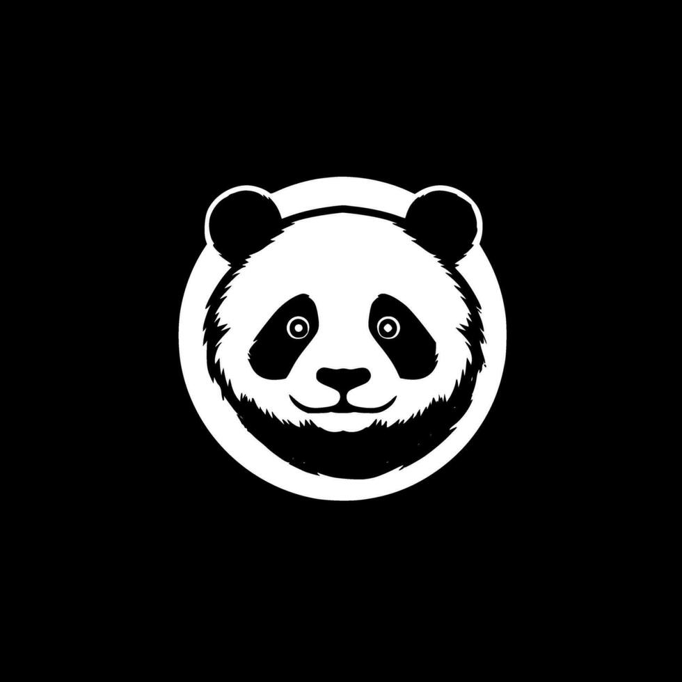 Panda, noir et blanc vecteur illustration