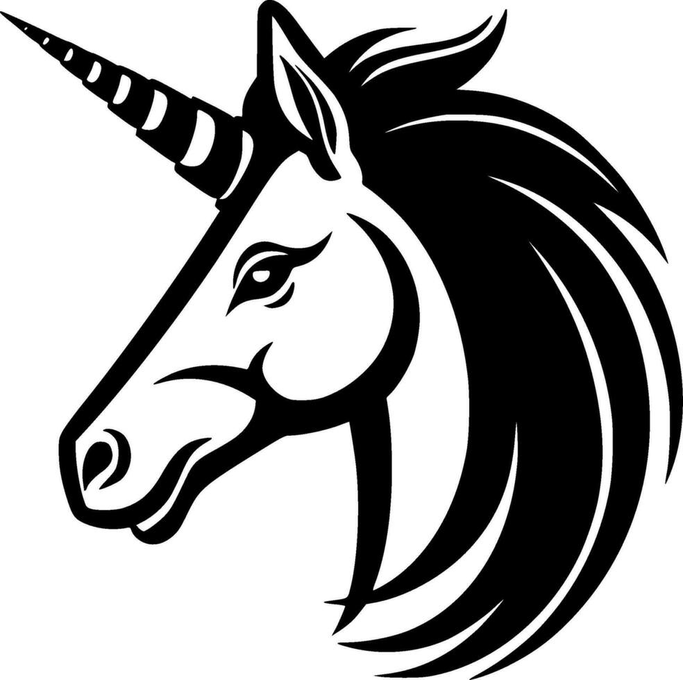 Licorne - minimaliste et plat logo - vecteur illustration