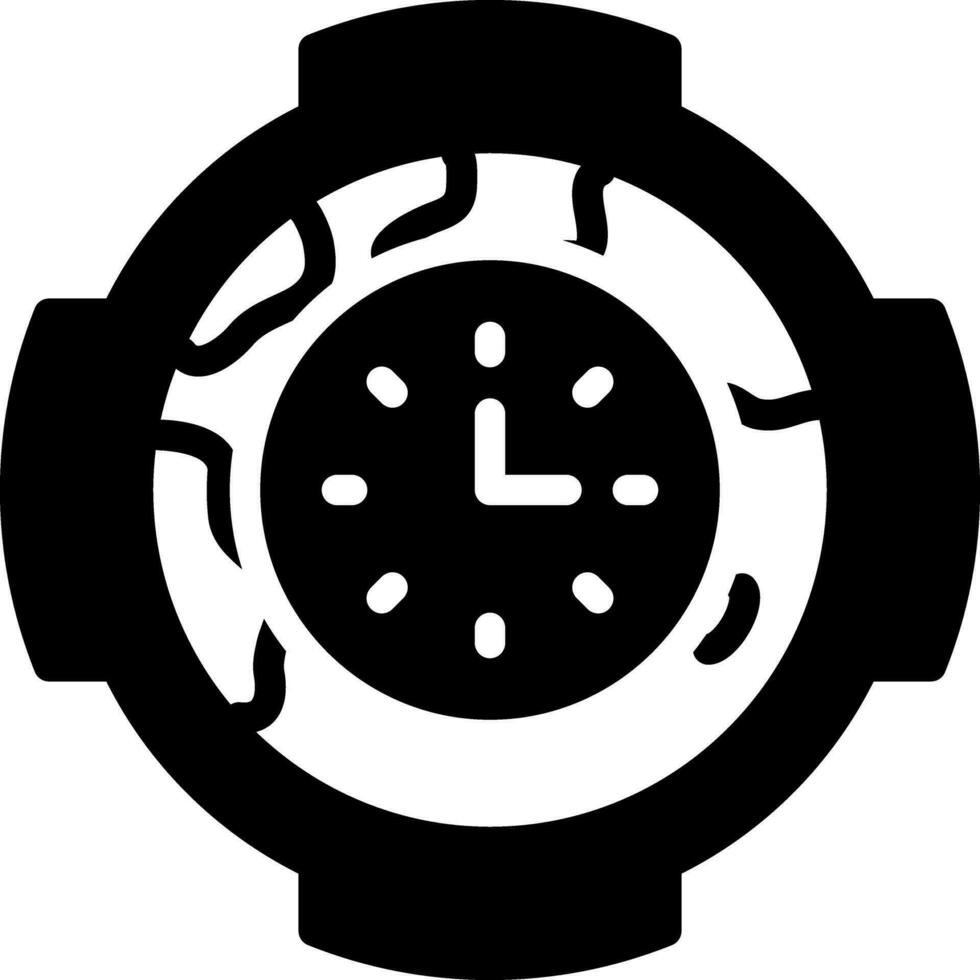 solide icône pour GMT vecteur