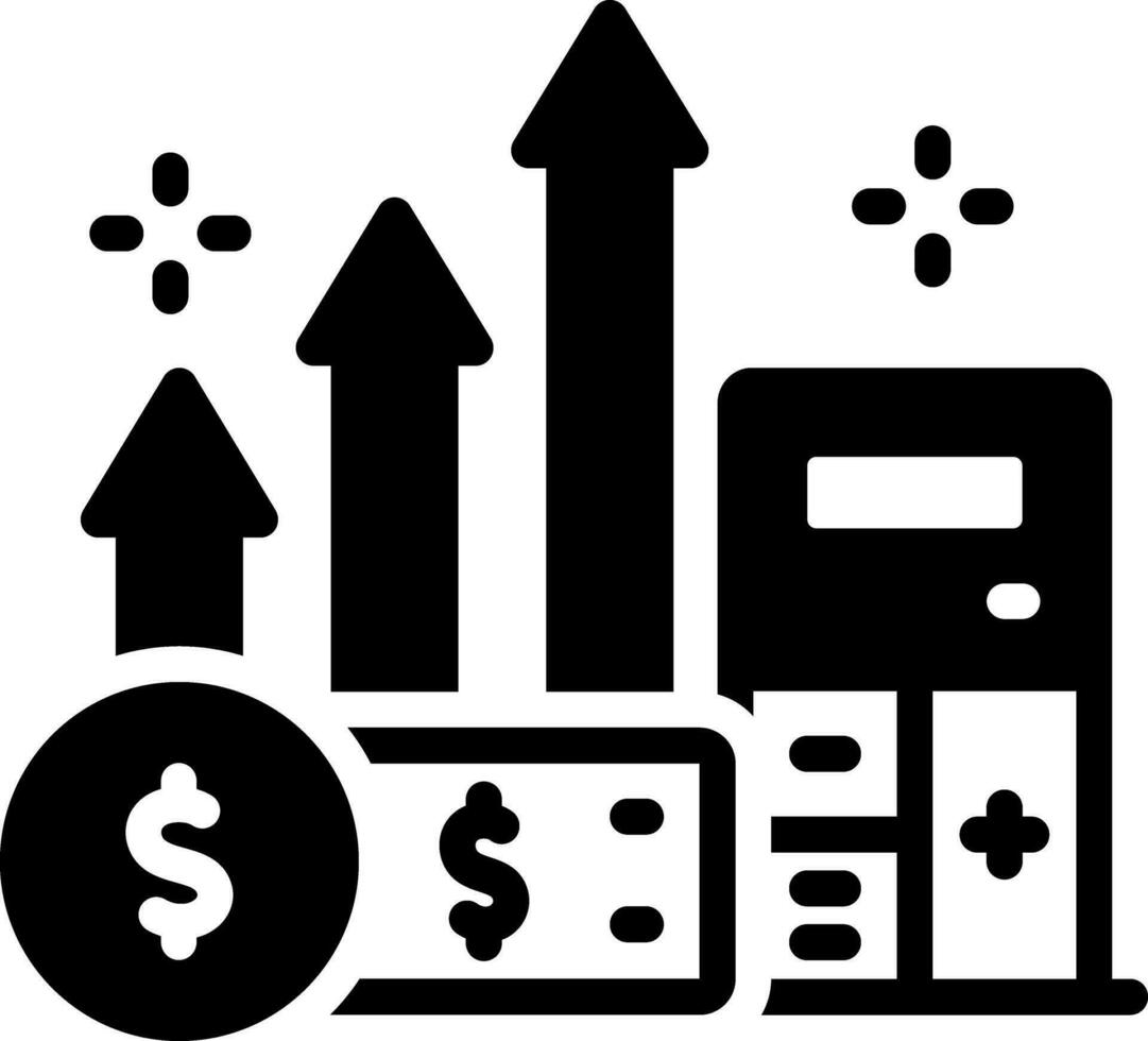 solide icône pour financier vecteur