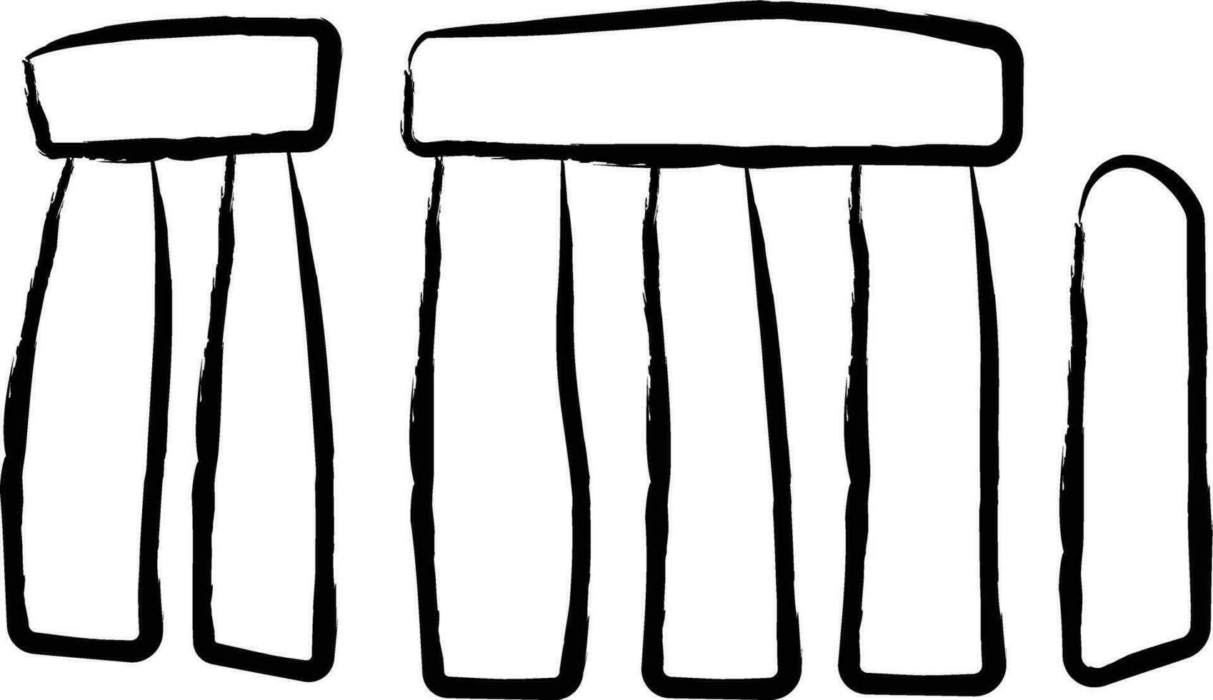 stonehenge main tiré illustration vecteur