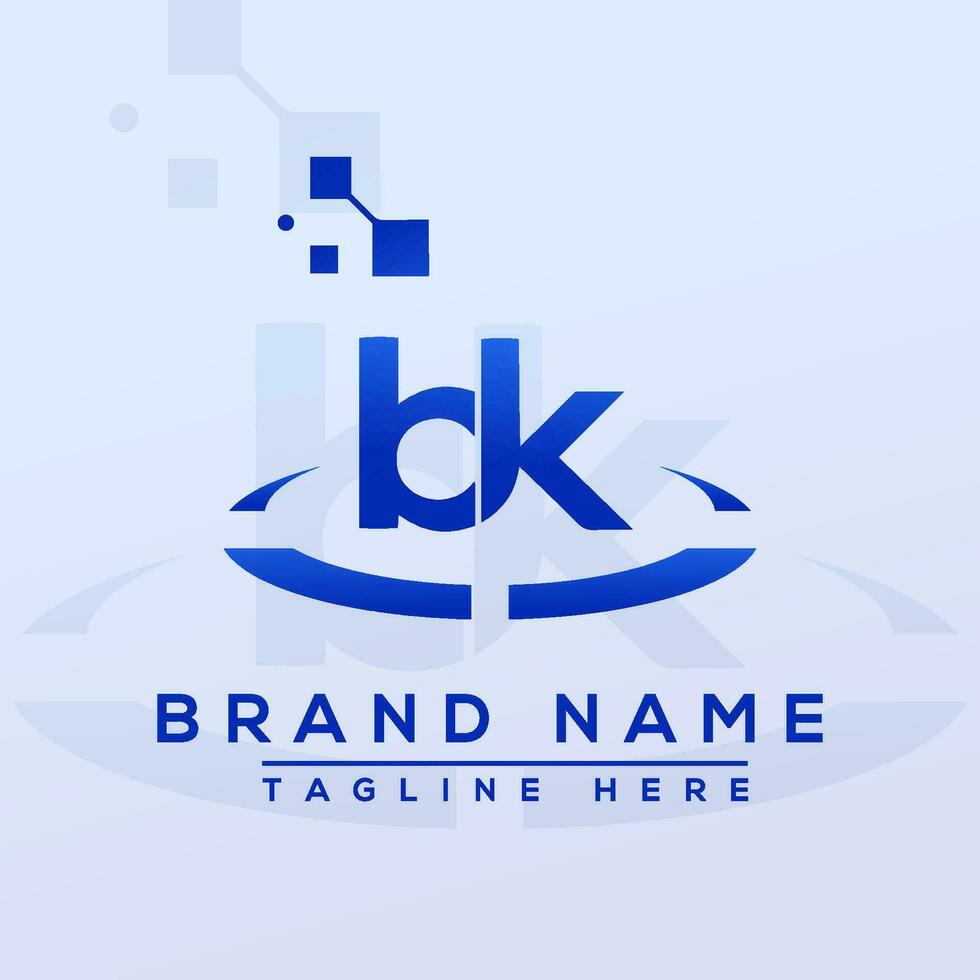 lettre bk professionnel logo pour tout sortes de affaires vecteur