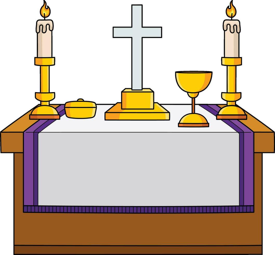 autel table dessin animé coloré clipart illustration vecteur