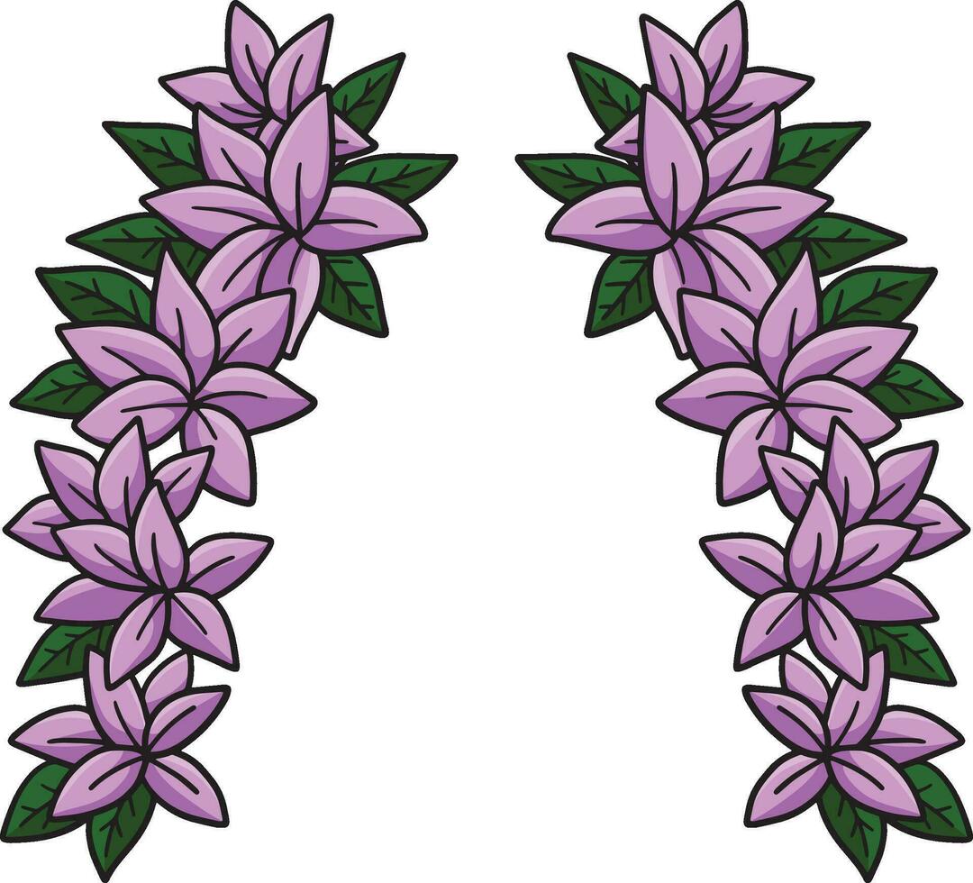 printemps fleur couronne dessin animé coloré clipart vecteur