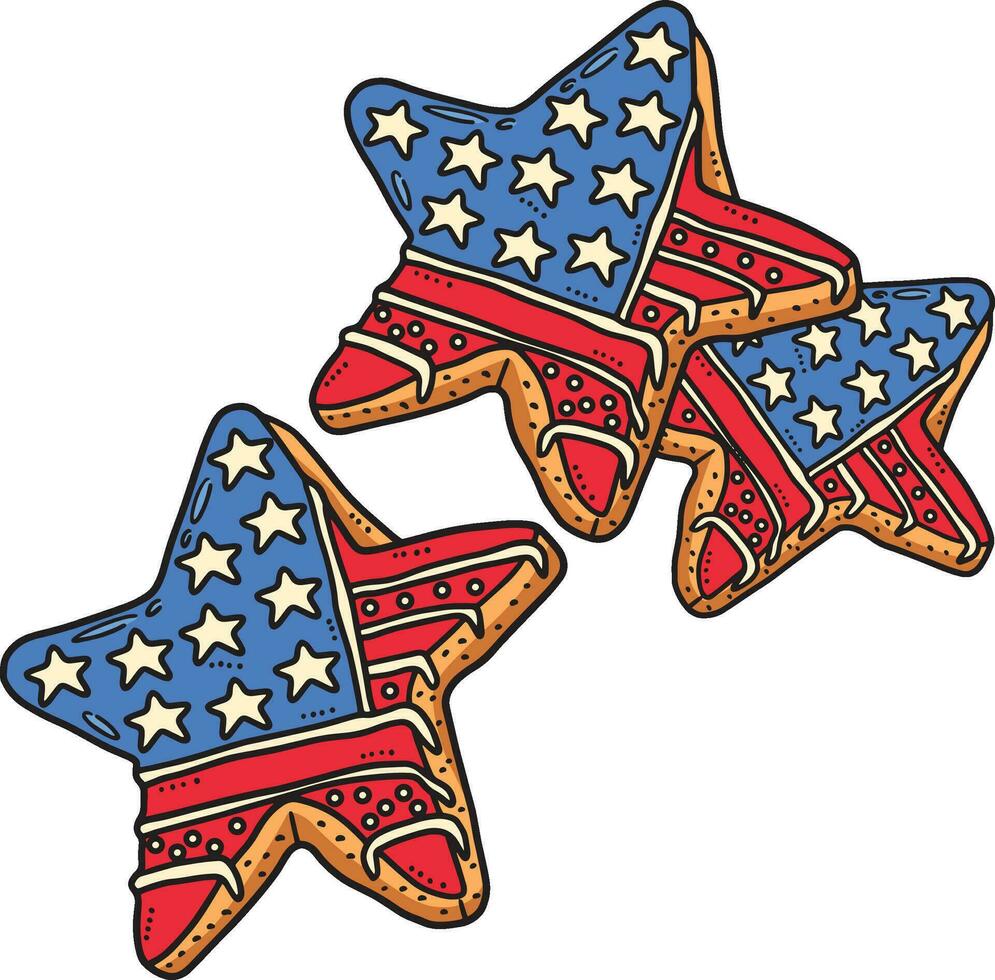 étoile biscuits dessin animé coloré clipart illustration vecteur