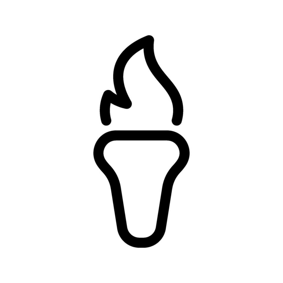 olympique torche icône vecteur symbole conception illustration