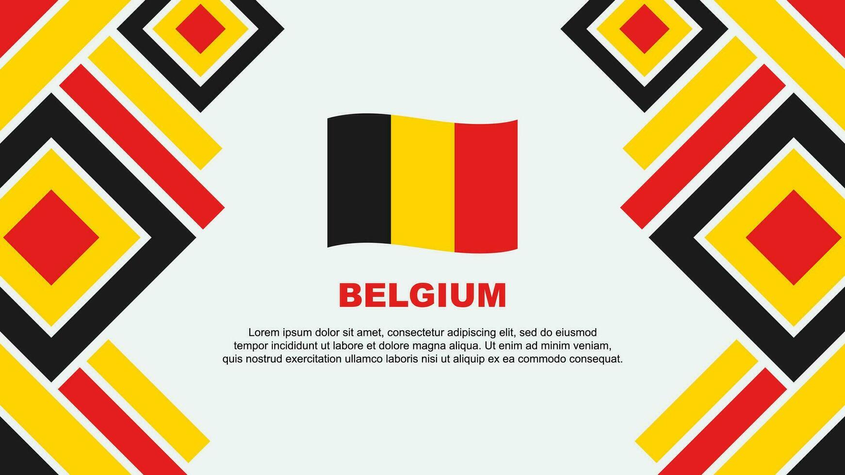 Belgique drapeau abstrait Contexte conception modèle. Belgique indépendance journée bannière fond d'écran vecteur illustration. Belgique