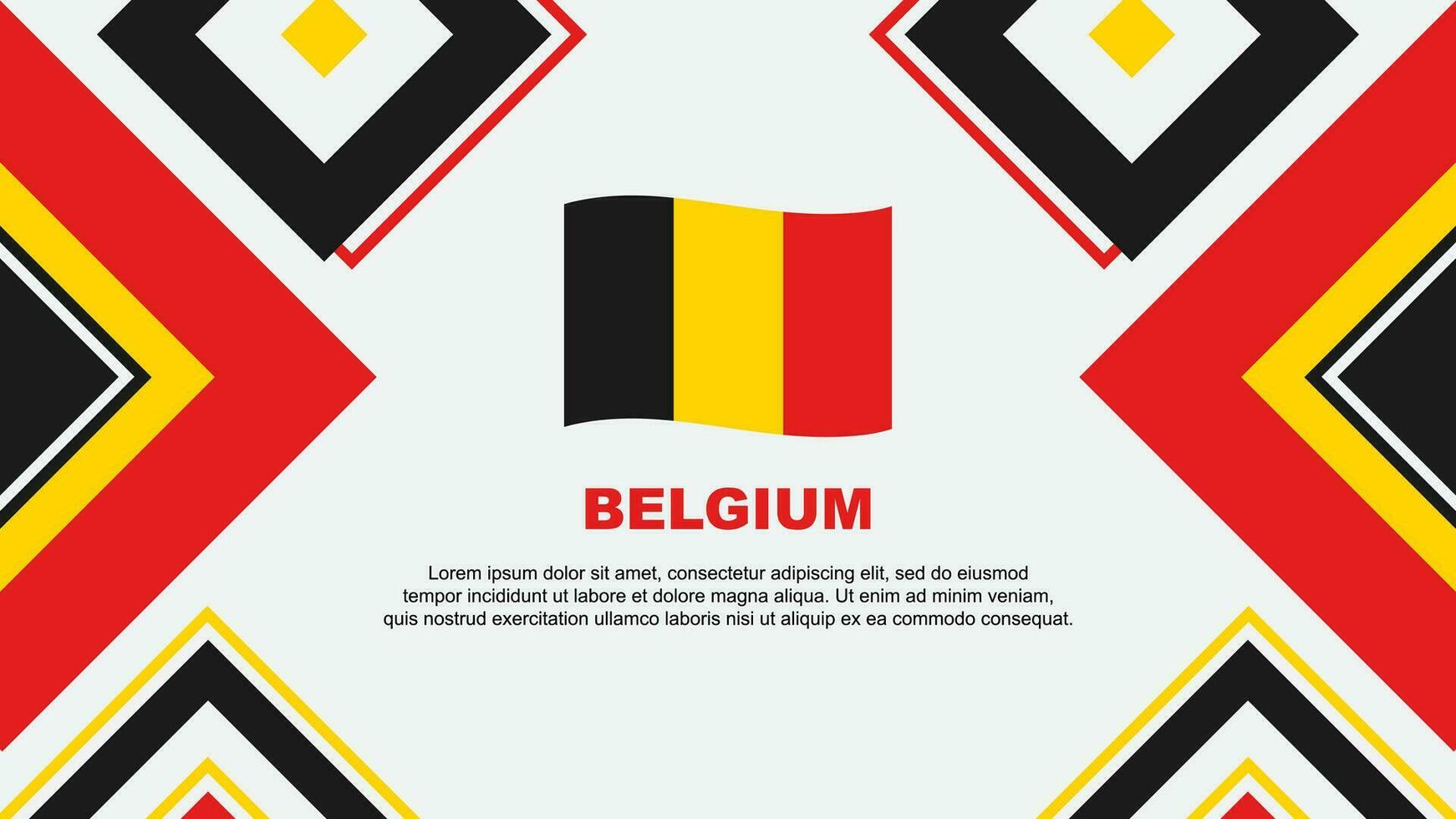 Belgique drapeau abstrait Contexte conception modèle. Belgique indépendance journée bannière fond d'écran vecteur illustration. Belgique indépendance journée