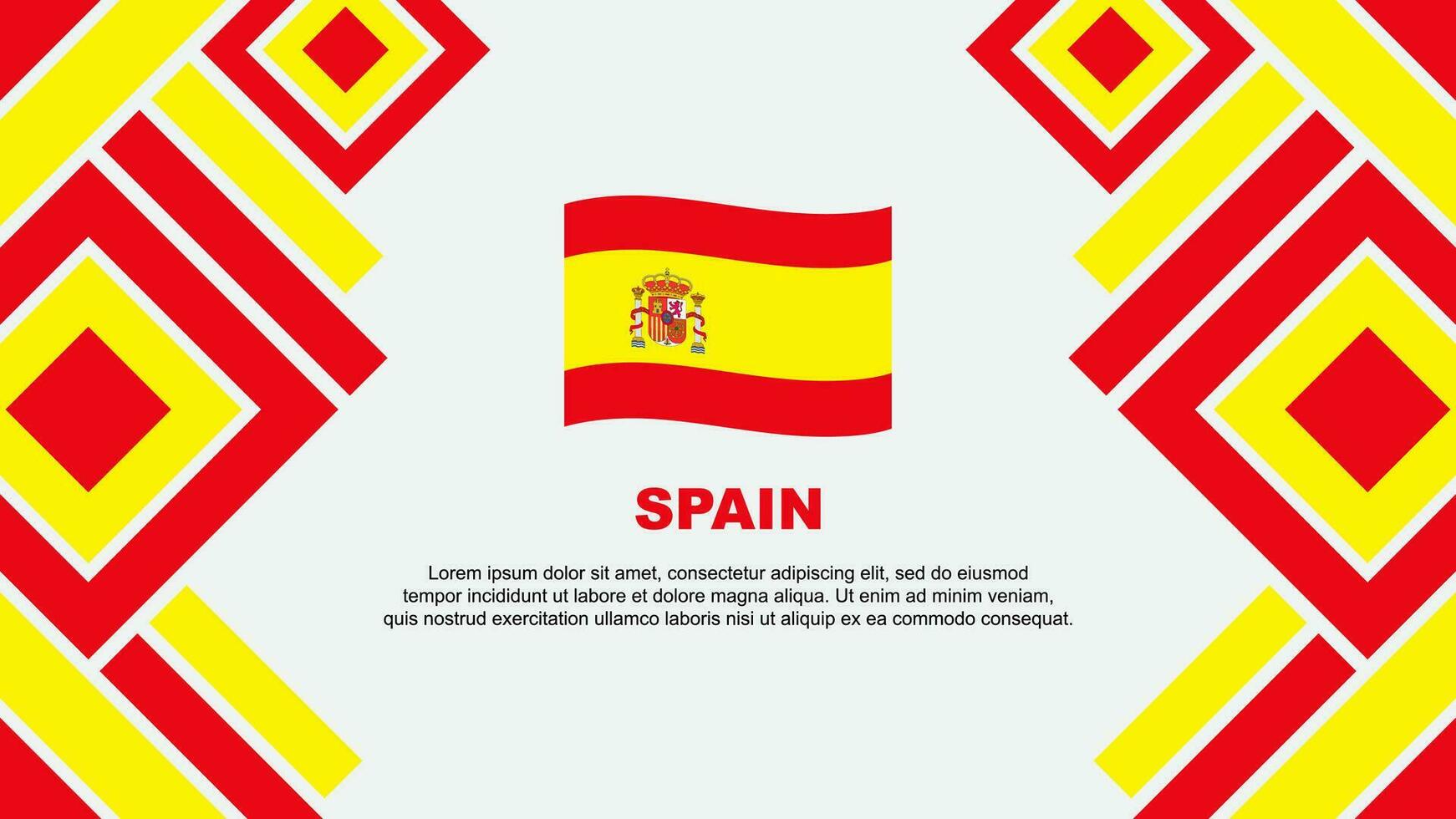 Espagne drapeau abstrait Contexte conception modèle. Espagne indépendance journée bannière fond d'écran vecteur illustration. Espagne