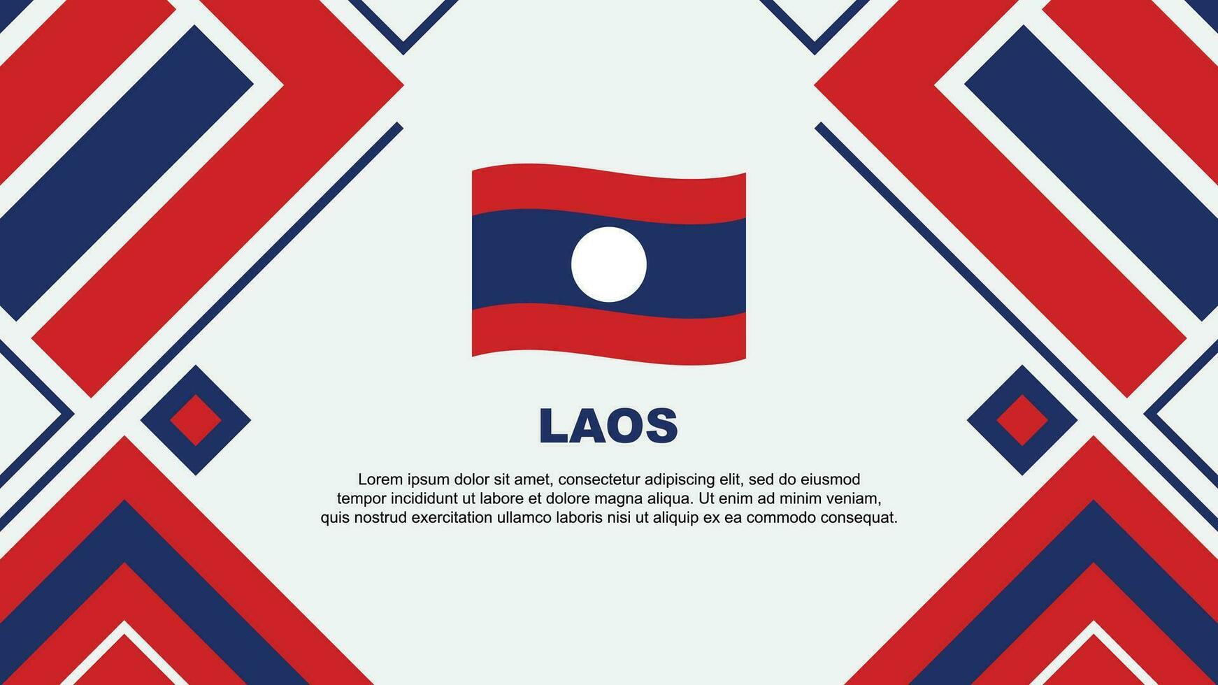 Laos drapeau abstrait Contexte conception modèle. Laos indépendance journée bannière fond d'écran vecteur illustration. Laos drapeau