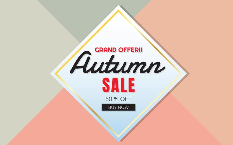 bannière de modèle de vente automne Vector background