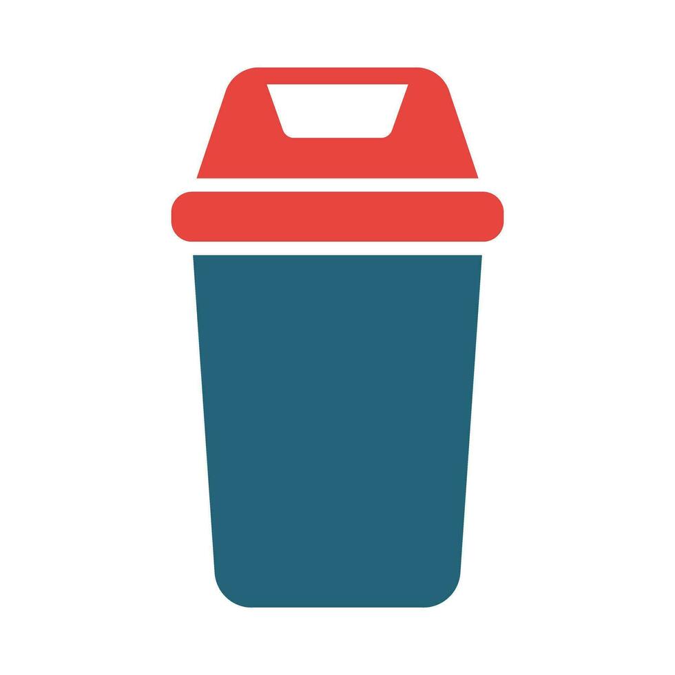 poubelle vecteur glyphe deux Couleur icône pour personnel et commercial utiliser.