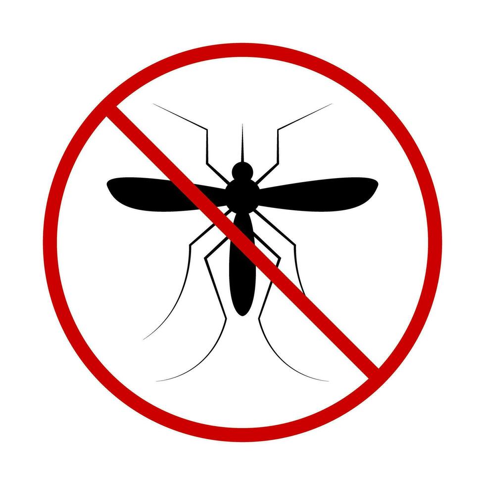 moustique avertissement icône. il faut se méfier les moustiques. vecteur. vecteur