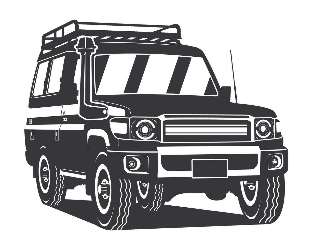 suv hors route véhicule silhouette vecteur illustration