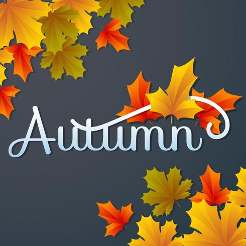 bannière de modèle de vente automne Vector background