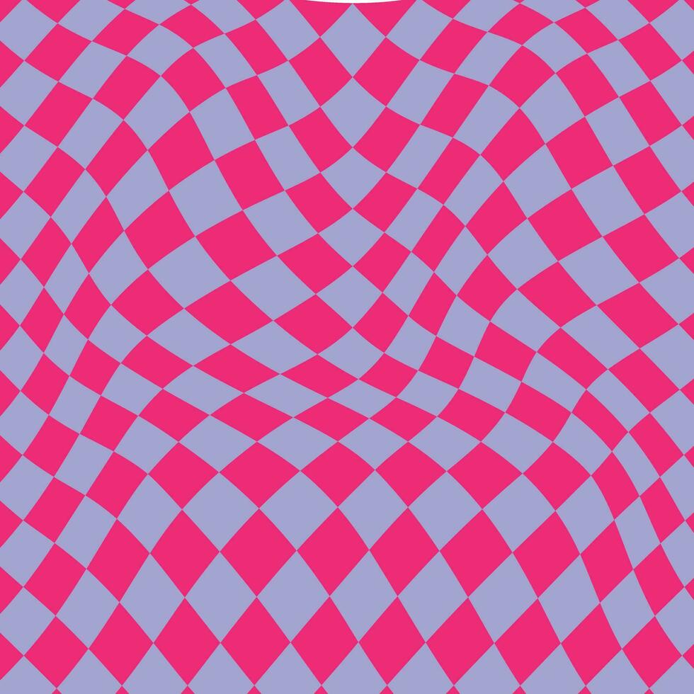 Facile abstrait jointes géométrique lavande Couleur rectangle vérifier ondulé fausser modèle art travail sur rose Couleur Contexte vecteur