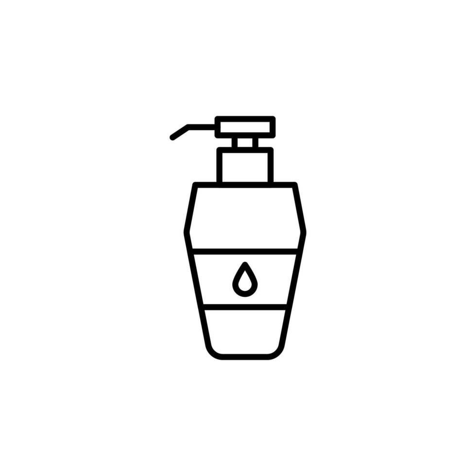 liquide savon vecteur ligne icône. adapté pour livres, magasins, magasins. modifiable accident vasculaire cérébral dans minimaliste contour style. symbole pour conception