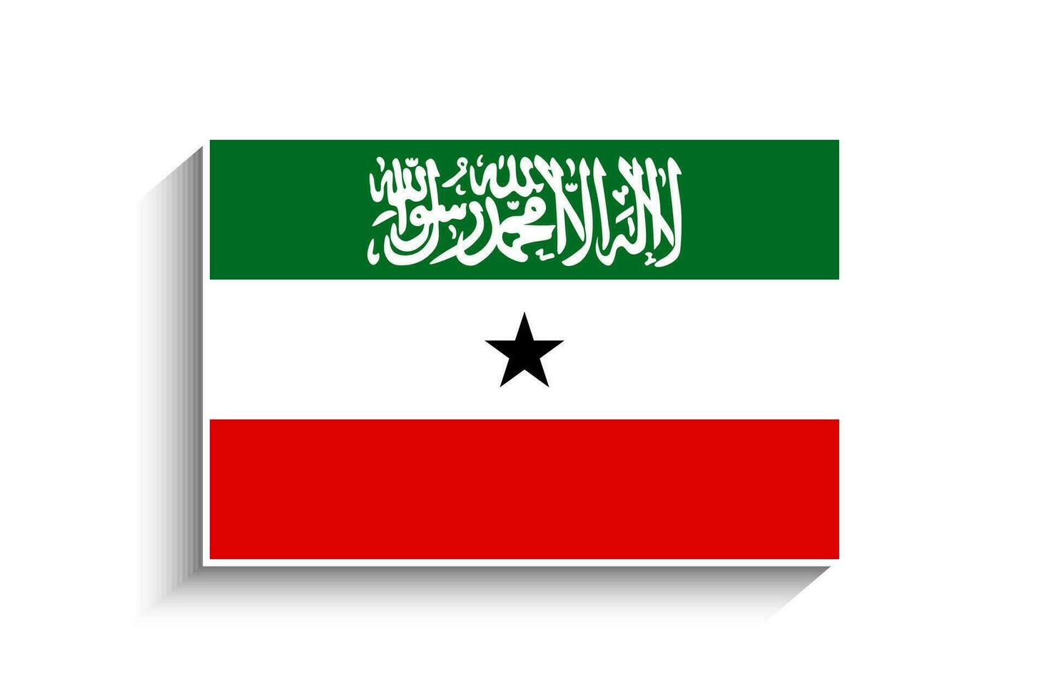 plat rectangle Somaliland drapeau icône vecteur