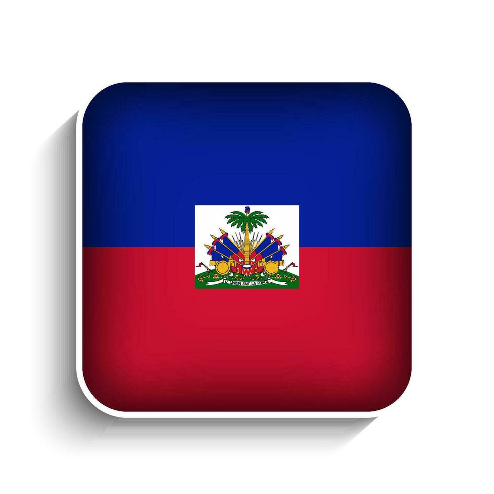 vecteur carré Haïti drapeau icône