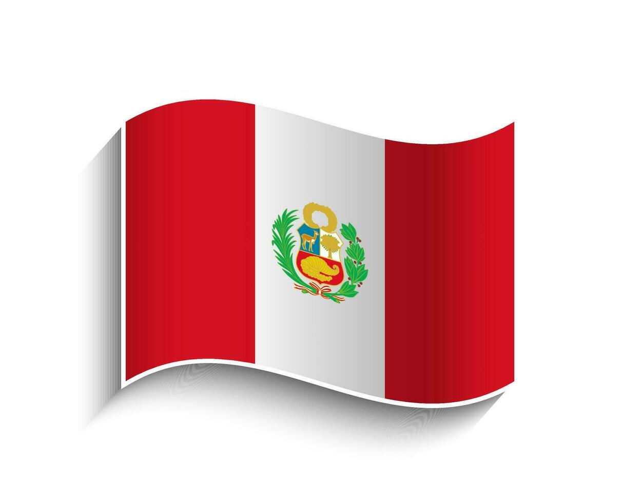 vecteur Pérou agitant drapeau icône