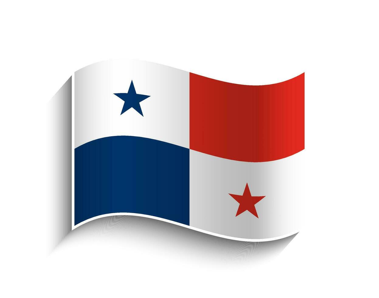 vecteur Panama agitant drapeau icône