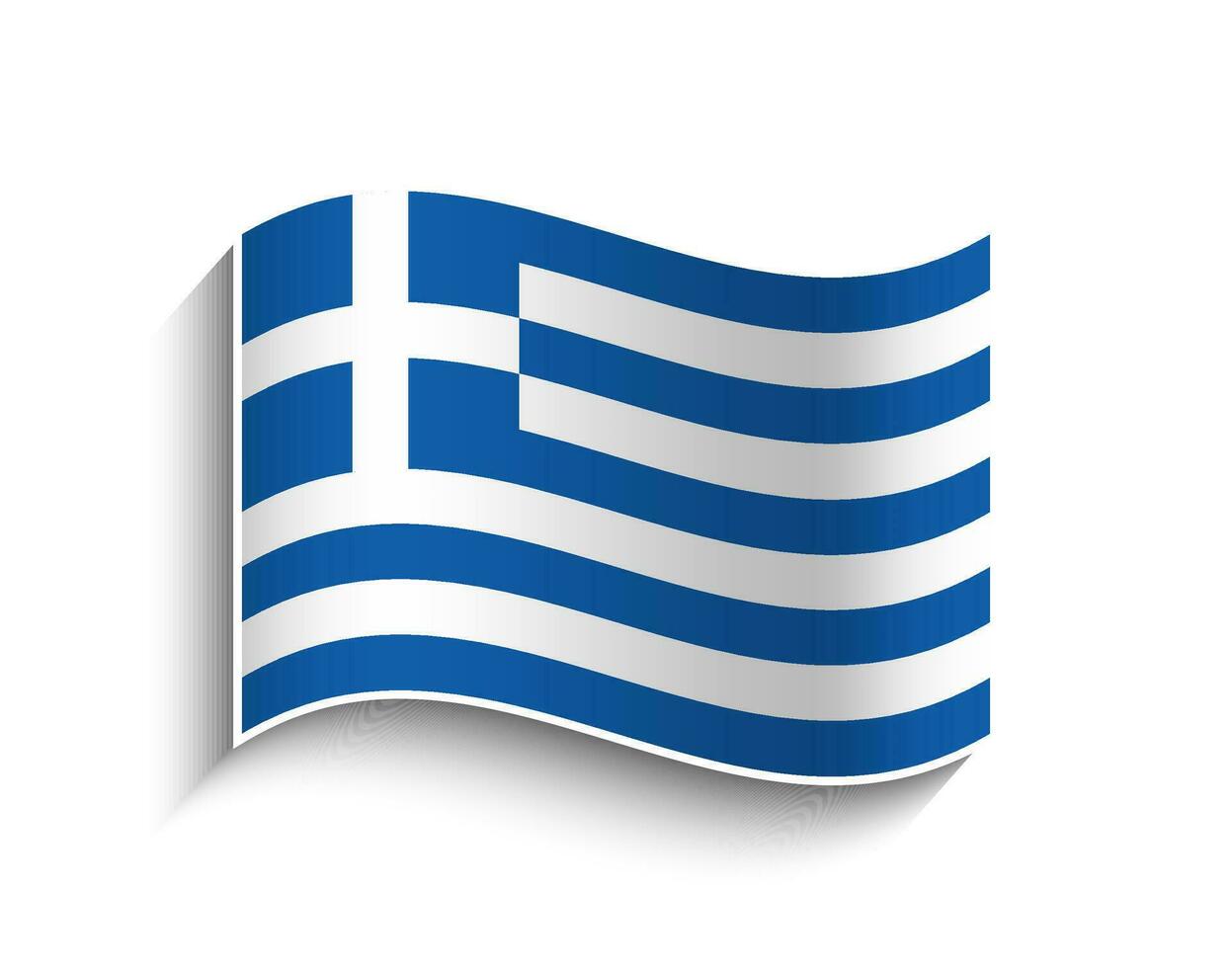 vecteur Grèce agitant drapeau icône