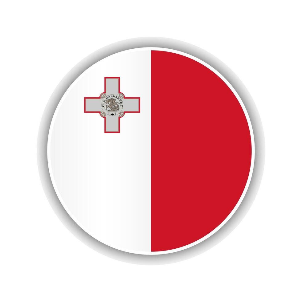 abstrait cercle Malte drapeau icône vecteur
