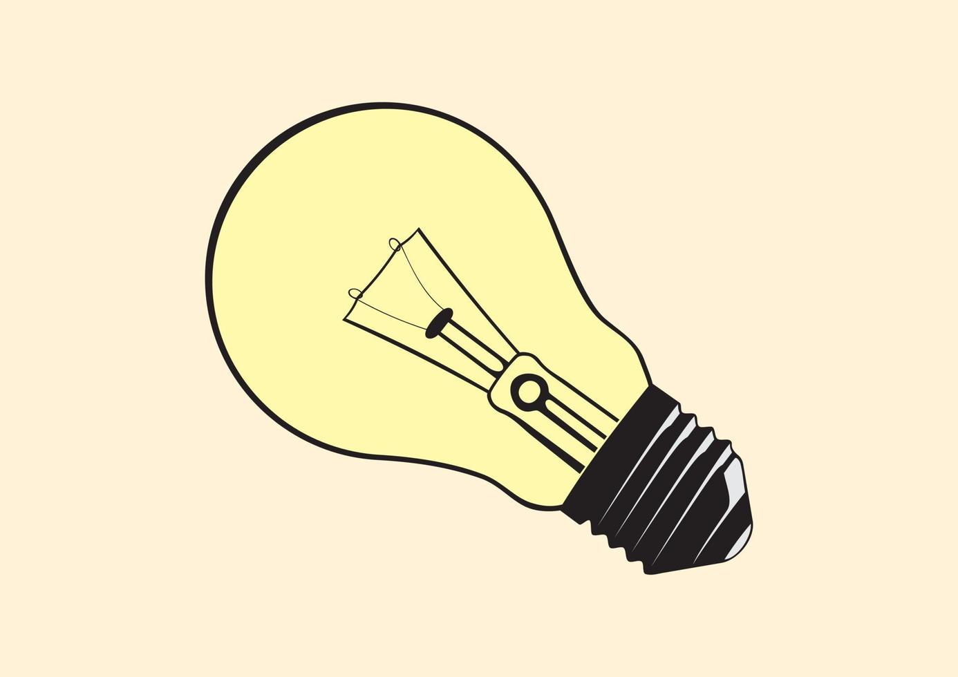 illustration vectorielle précise d'une ampoule à incandescence vecteur