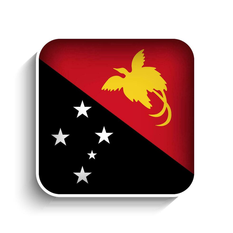 vecteur carré papouasie Nouveau Guinée drapeau icône