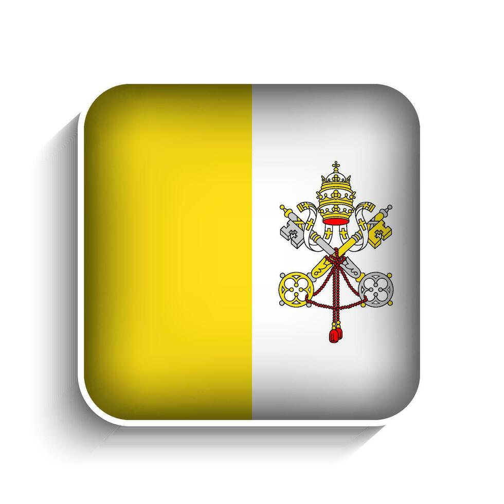 vecteur carré Vatican drapeau icône