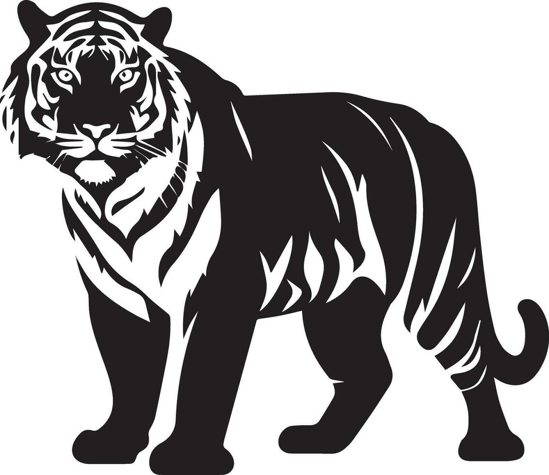 tigre vecteur silhouette illustration, silhouette illustration