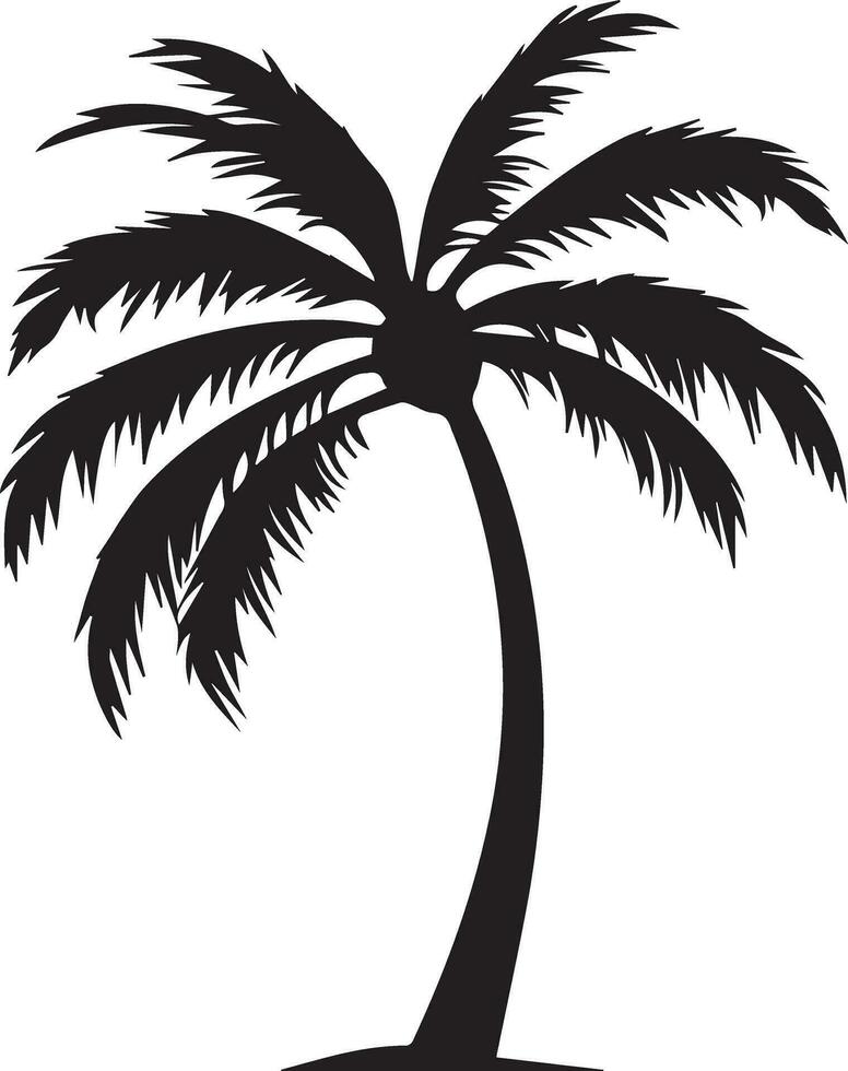 noix de coco arbre vecteur silhouette illustration dix