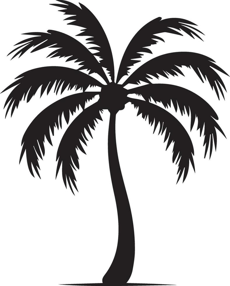 noix de coco arbre vecteur silhouette illustration 6