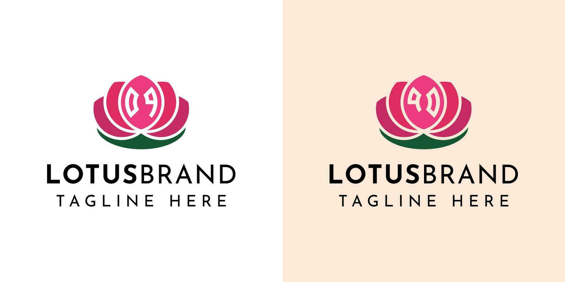 lettre oq et qo lotus logo ensemble, adapté pour affaires en relation à lotus fleurs avec oq ou qo initiales. vecteur