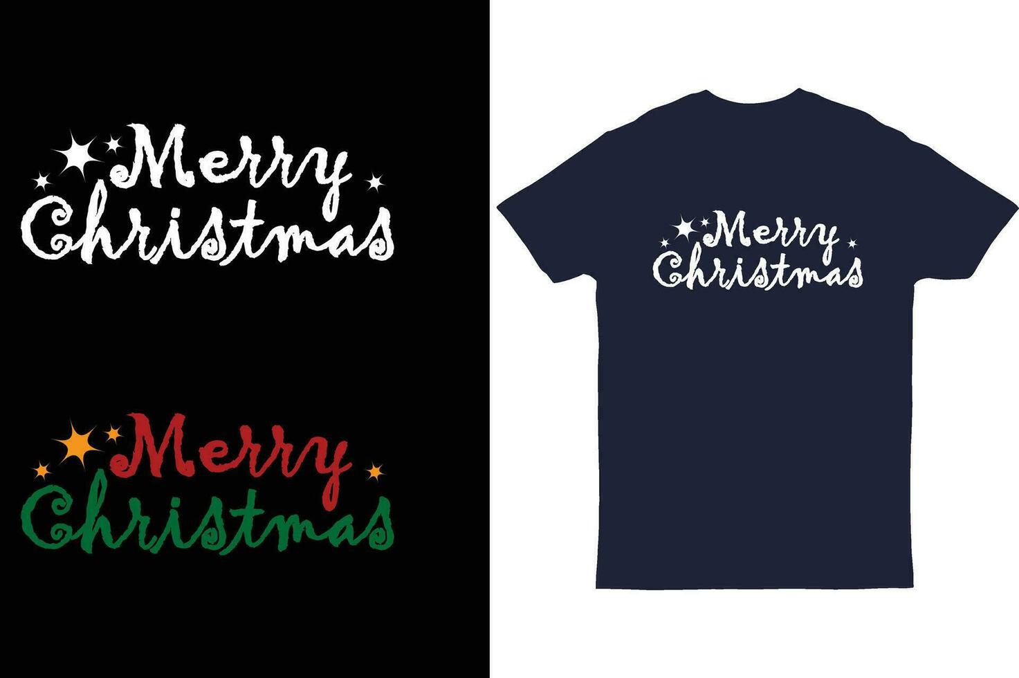 joyeux Noël texte T-shirt conception aussi bien pour Restaurants, bar, affiches, salutation cartes, bannières, textile, cadeaux, chemises, tasses. vecteur
