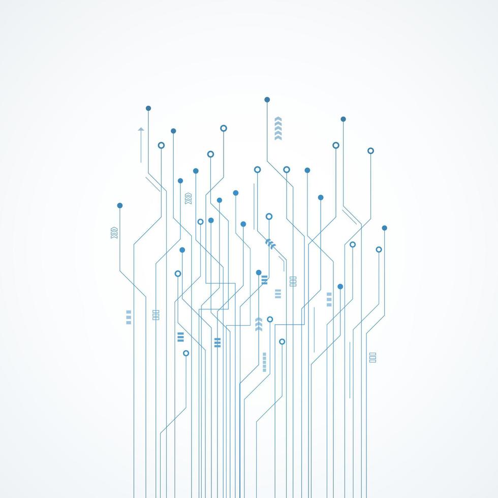 fond de technologie abstraite, circuit imprimé bleu vecteur