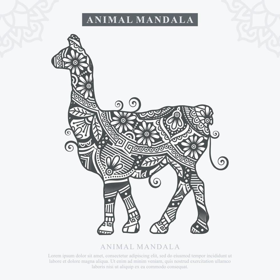 mandala animal. éléments décoratifs vintage. illustration vectorielle. vecteur