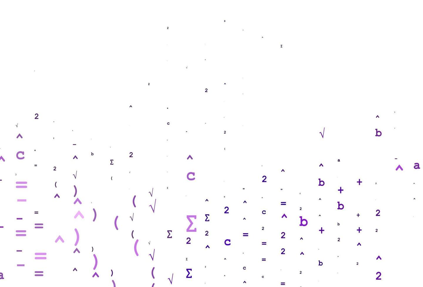 texture vecteur violet clair avec des symboles mathématiques.