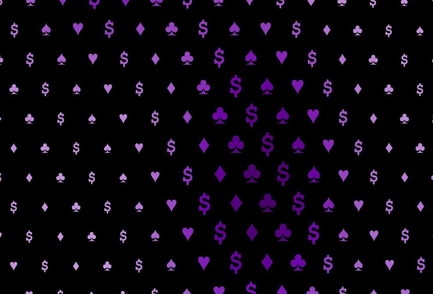 modèle vectoriel violet foncé avec des symboles de poker.