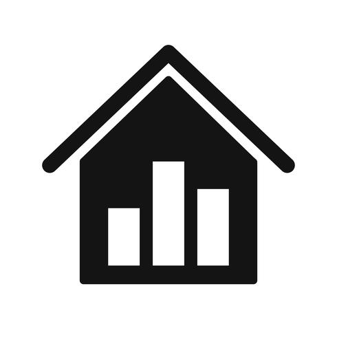 Icône de vecteur de statistiques de l&#39;immobilier