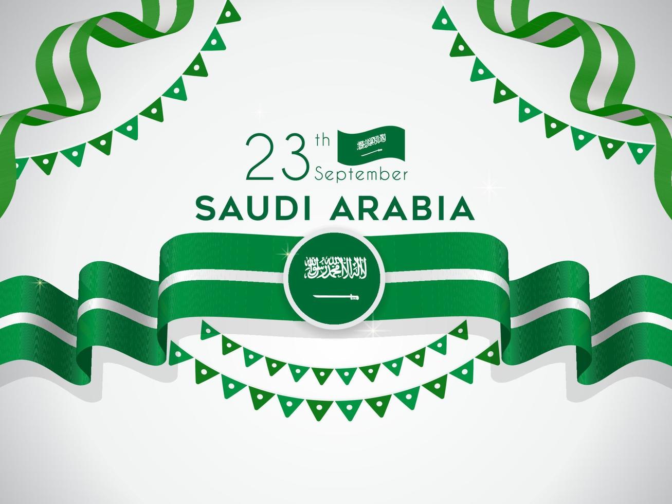 fête de l'indépendance de l'arabie saoudite 23 septembre vecteur
