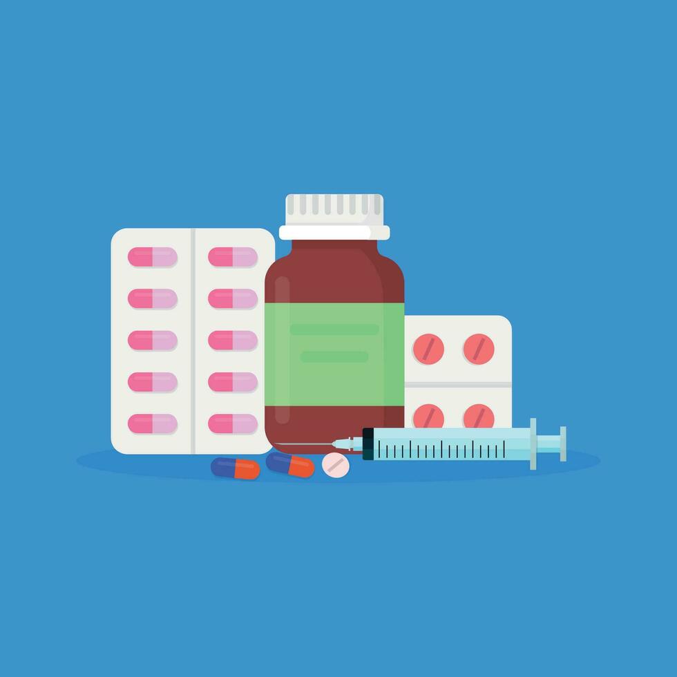 médicament vecteur illustration, pharmacie concept