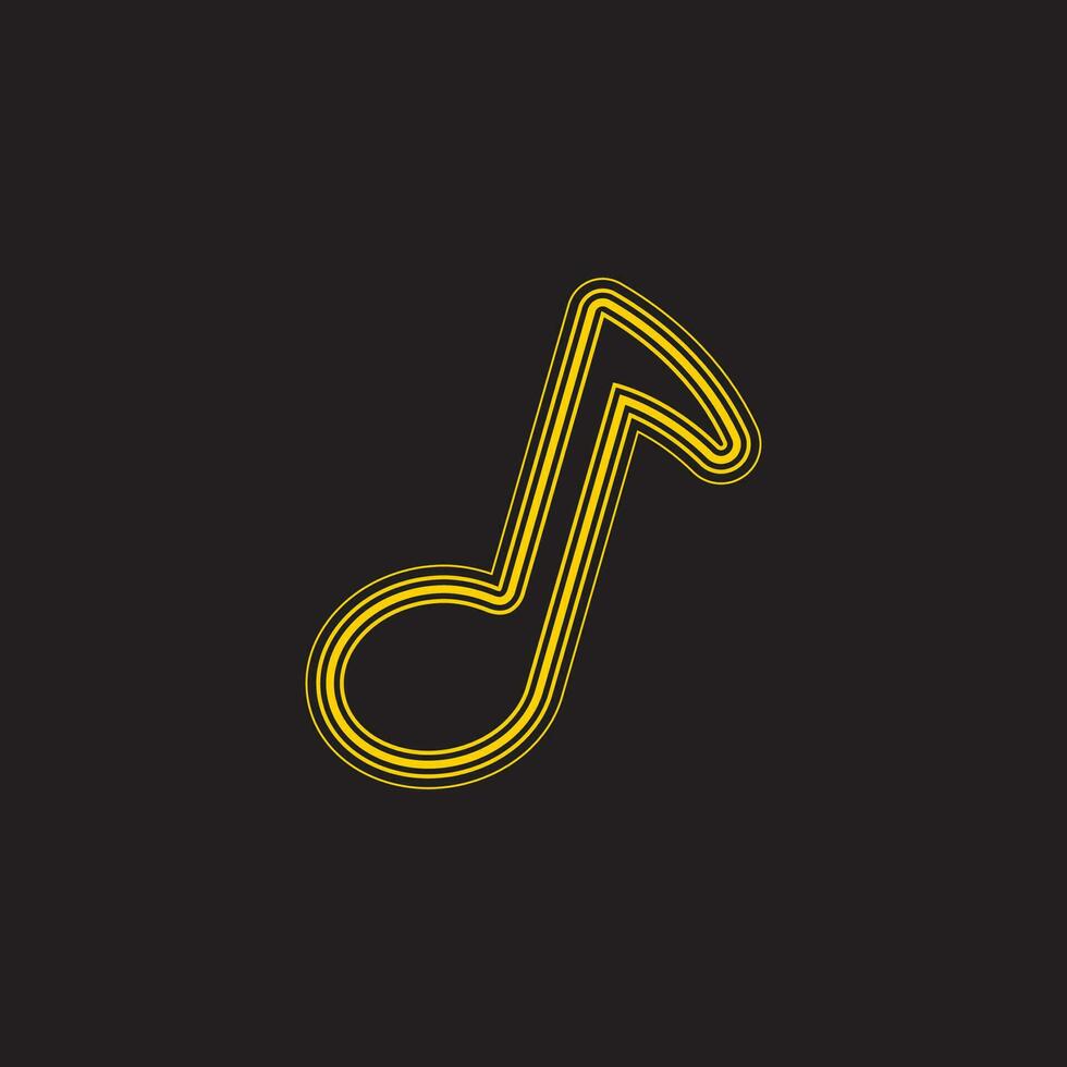 la musique Remarque logo icône vecteur