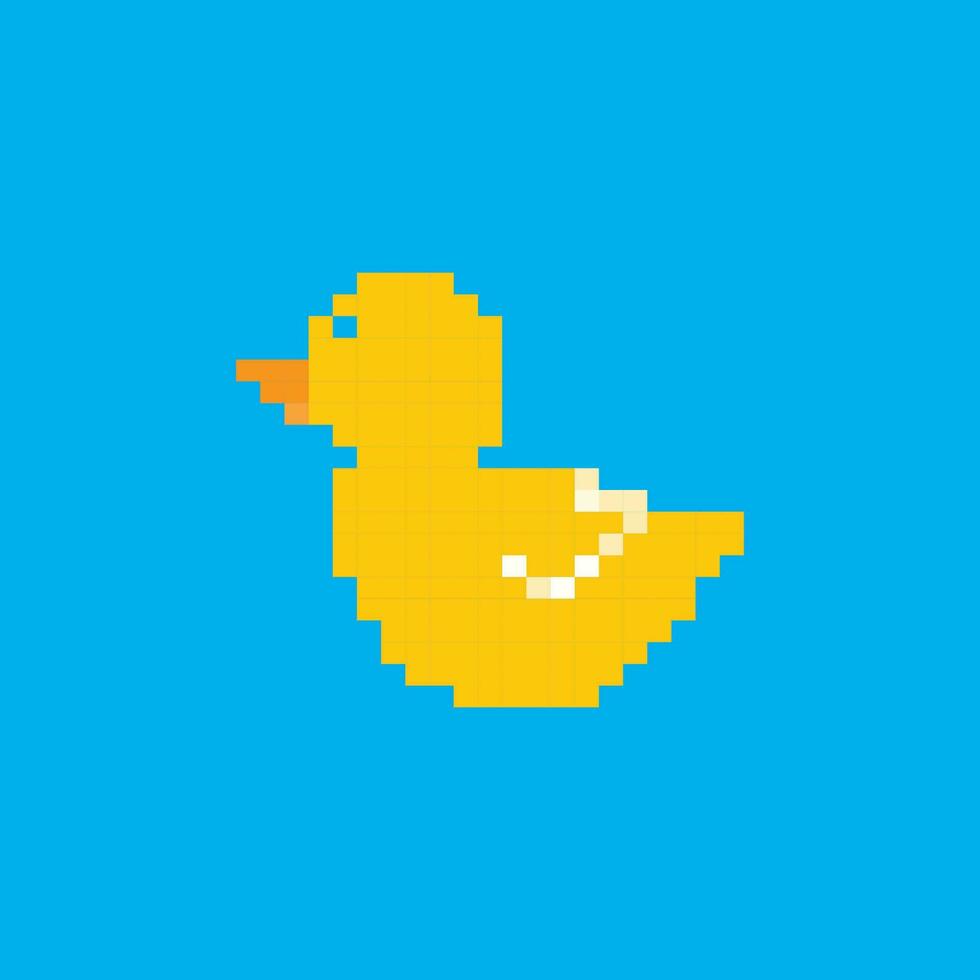 bébé canard pixel art vecteur